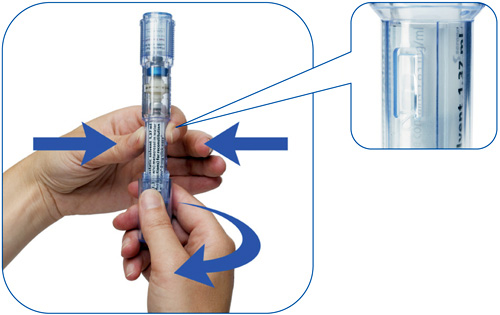 Způsob držení cartridge