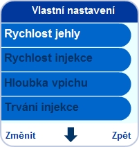 Vlastní nastavení